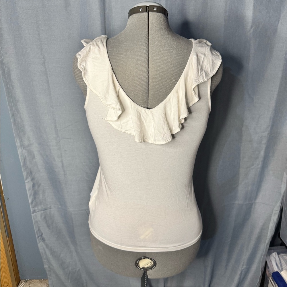 Lilly Pulitzer White Ruffle Tank Top - Picture 3 of 4